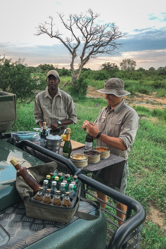 Safari Guides Preparing Camp Refreshments