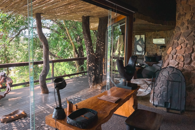 Safari Lodge Overlooking Dense Forest