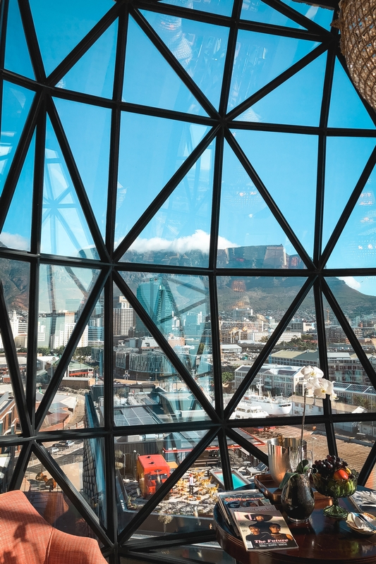 Cape Town Cityscape Through Geometric Window