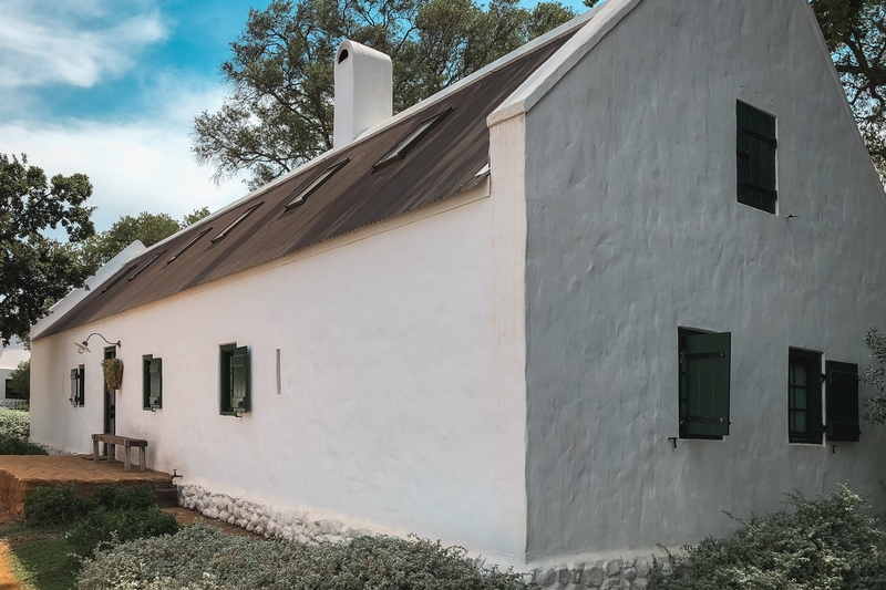 Whitewashed Farmhouse With Thatched Roof