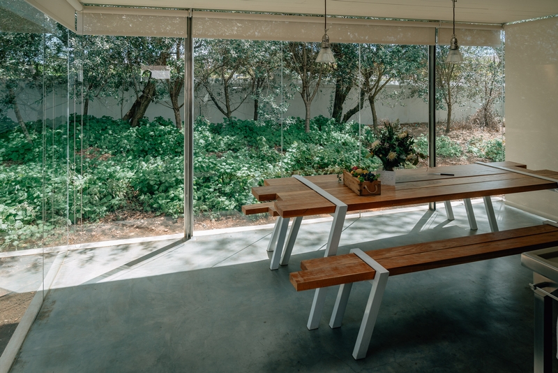 Modern Pavilion Overlooking Garden