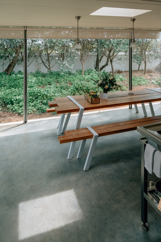 Modern Pavilion Overlooking Lush Gardens