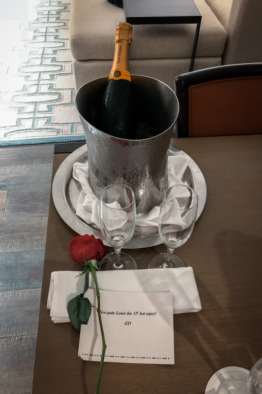 Romantic Celebration With Champagne and Rose