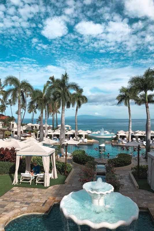 Tropical Resort Pool With Ocean View