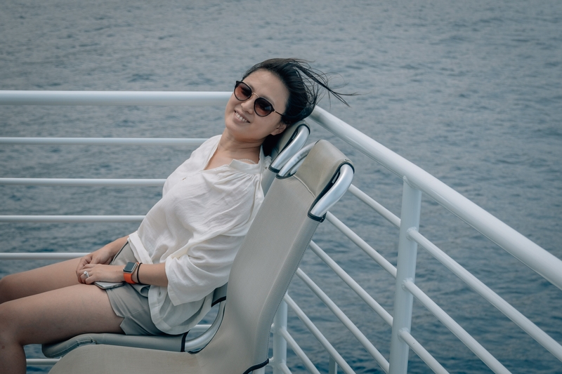 Jessica on the Ferry from Maui to Lanai 2