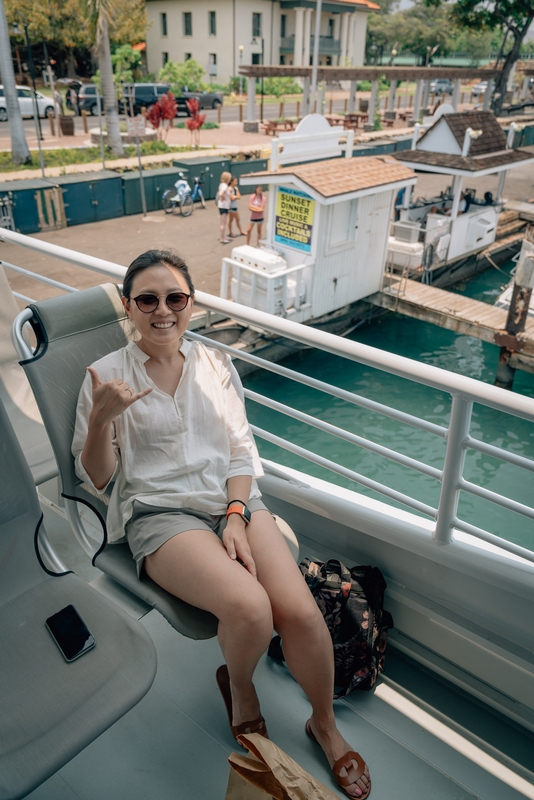 Jessica on the Ferry from Maui to Lanai