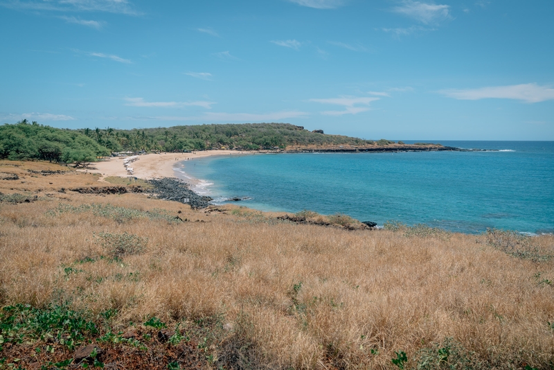 Overlooking Hulopoe Beach Lanai