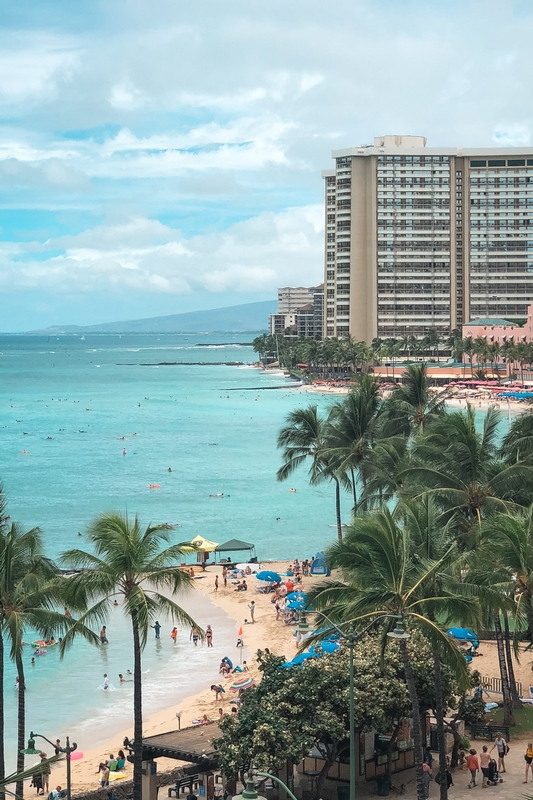 Waikiki Beach Resort Hotels and Turquoise Waters