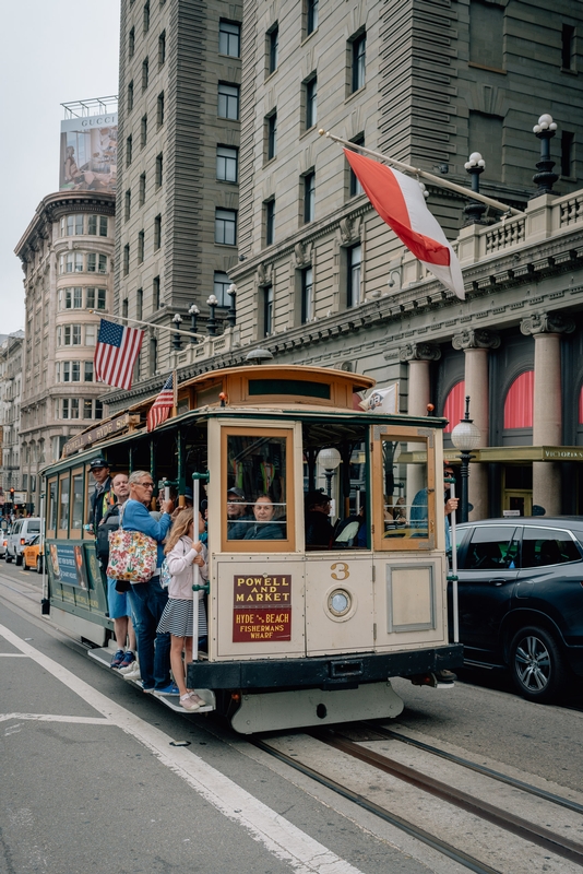 The Powell Street Cable Car in San Francisco