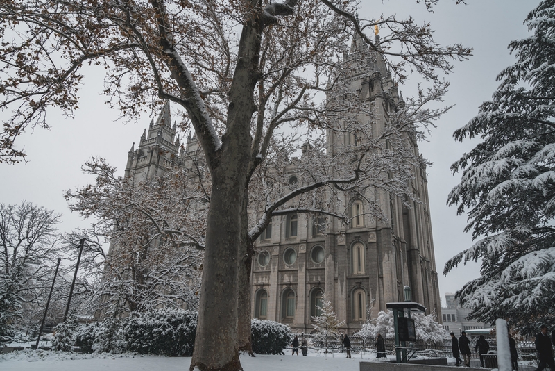 Temple Square in the Snow 2