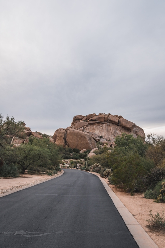 Approaching the Boulders Resort