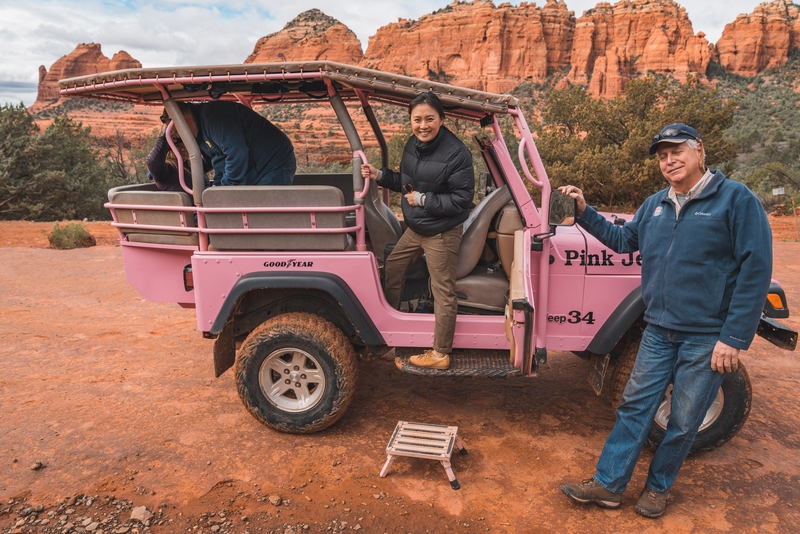 Jessica Steps Out of the Jeep