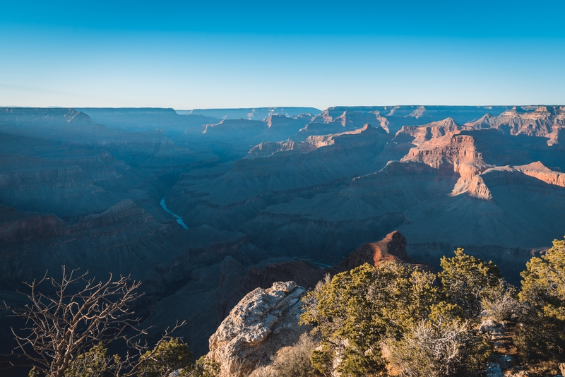 Grand Canyon Landscape With Distant River