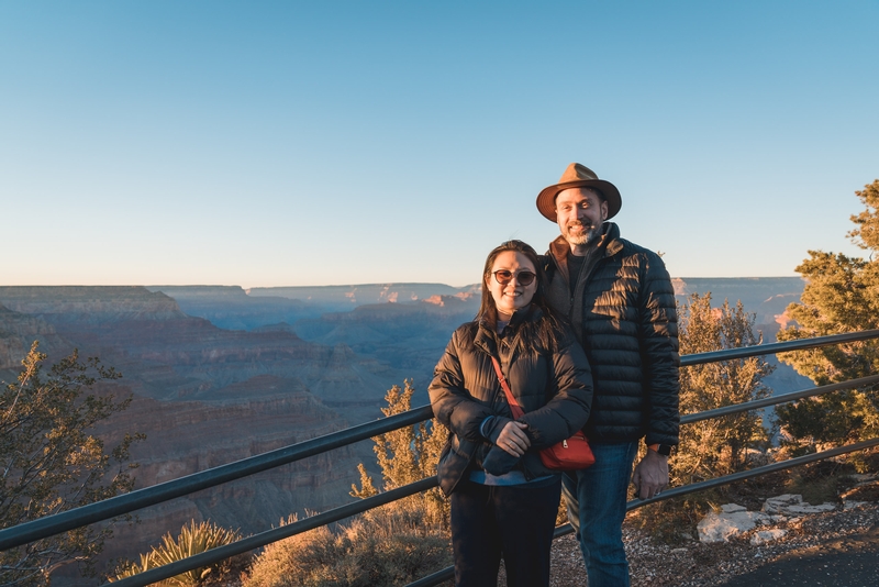 Visitors at Grand Canyon Golden Hour