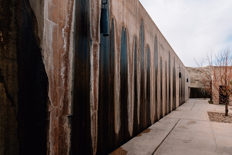 Weathered Metal Wall Desert Courtyard