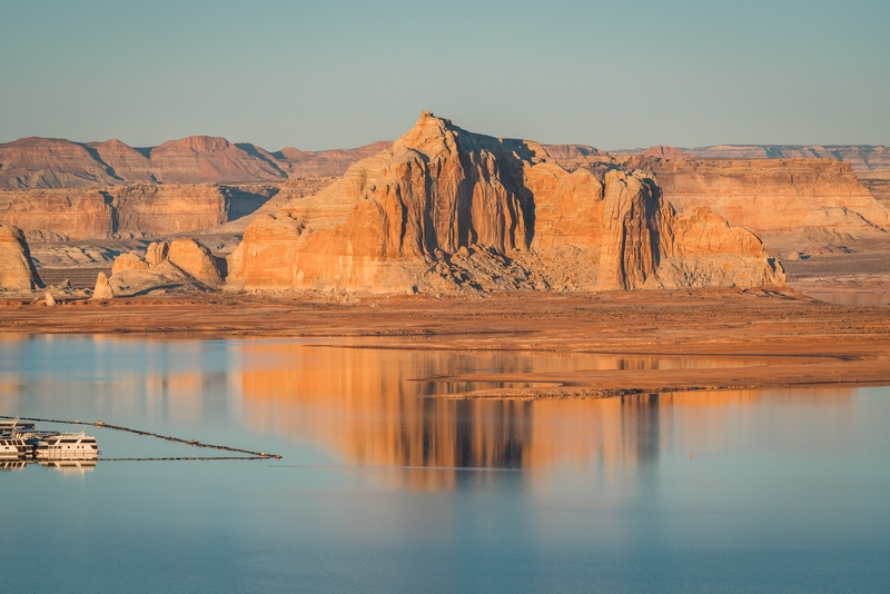 Golden Rocks Mirror Lake Powell Waters