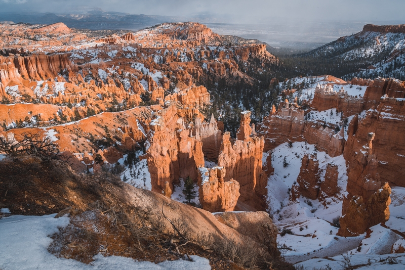 A Break in the Blizzard at Sunset Point