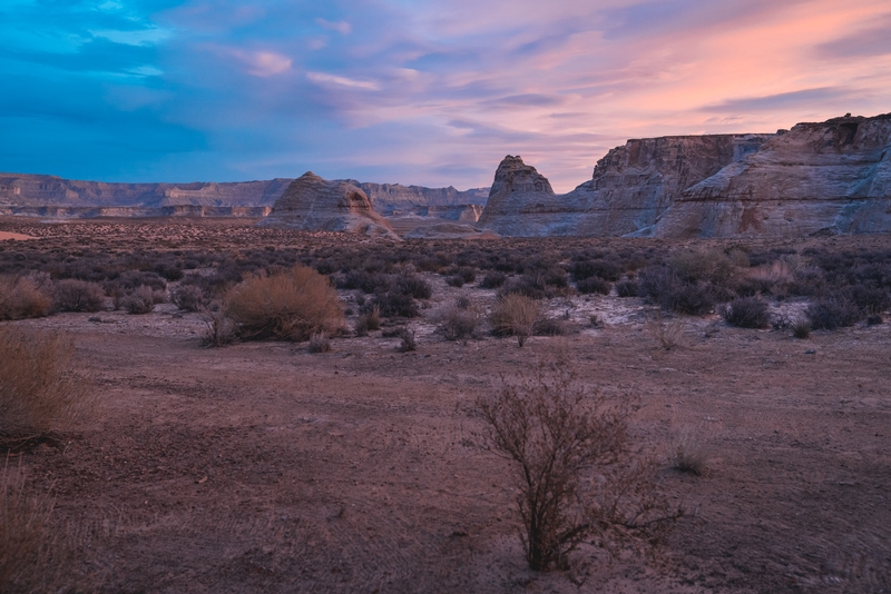 Desert Rock Formations at Twilight
