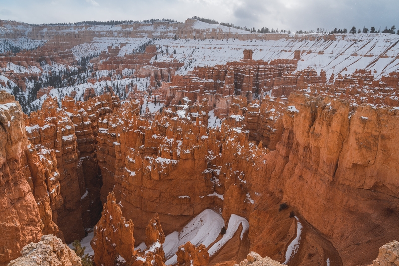 Snowy Sun at Bryce Canyon