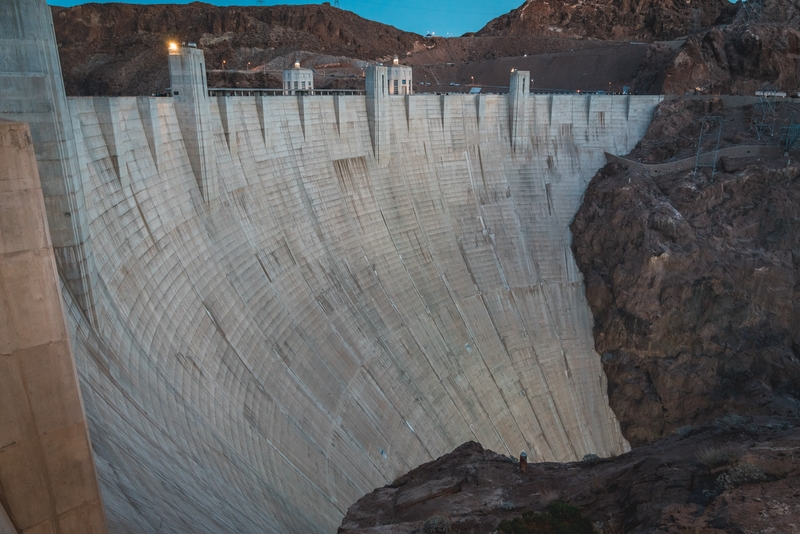 The Hoover Dam at Sunset