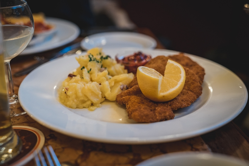 The Austrian Schnitzel at Cafe Einstein Stammhaus