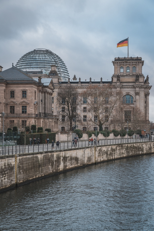 Outside the Reichstag - Tall