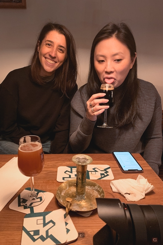 Two Women at Cocktail Table