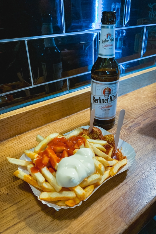 Berliner Kindl Beer With Fries