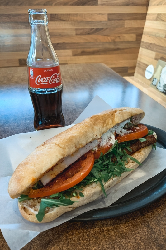 Fresh Vegetable Sandwich With Coca-Cola