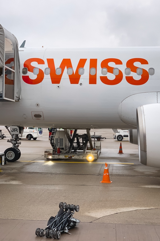 Swiss Aircraft Grounded at Airport Tarmac