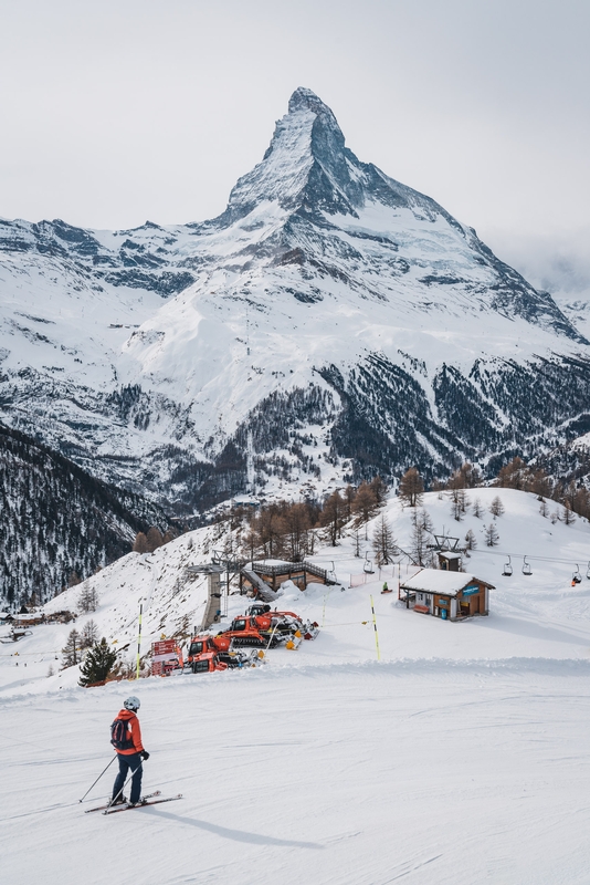 Atop the Matterhorn Zermatt Ski Area - Tall