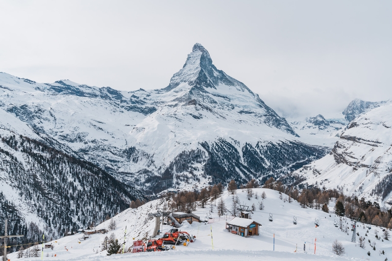 Atop the Matterhorn Zermatt Ski Area