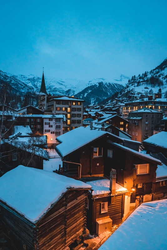 First Morning in Zermatt - Tall