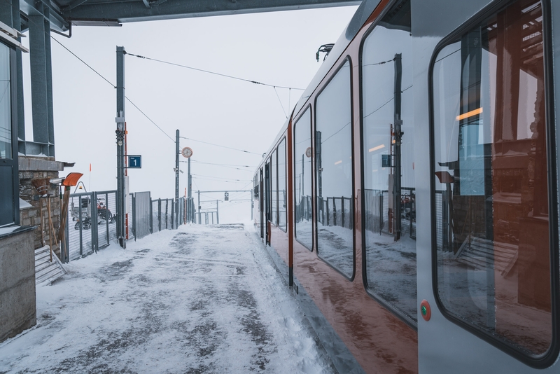 The Mountain Train back to Zermatt - Wide