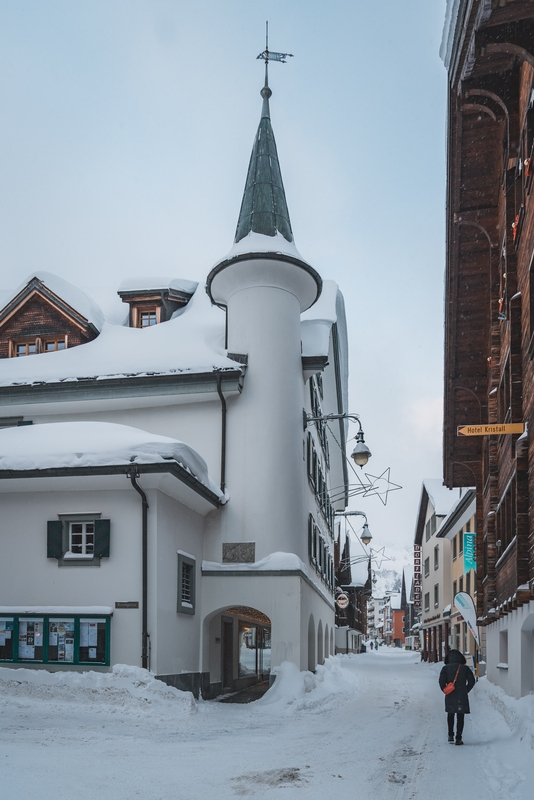 Jessica Walks Through Andermatt