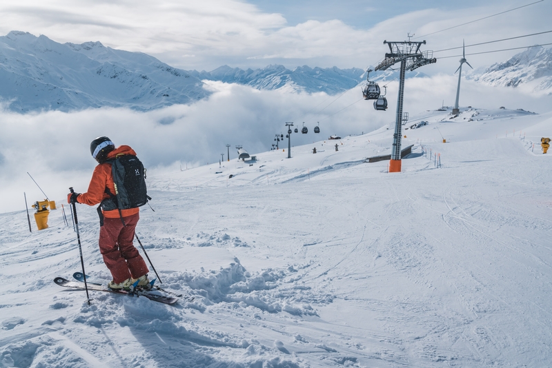 A Skier Atop Natschen