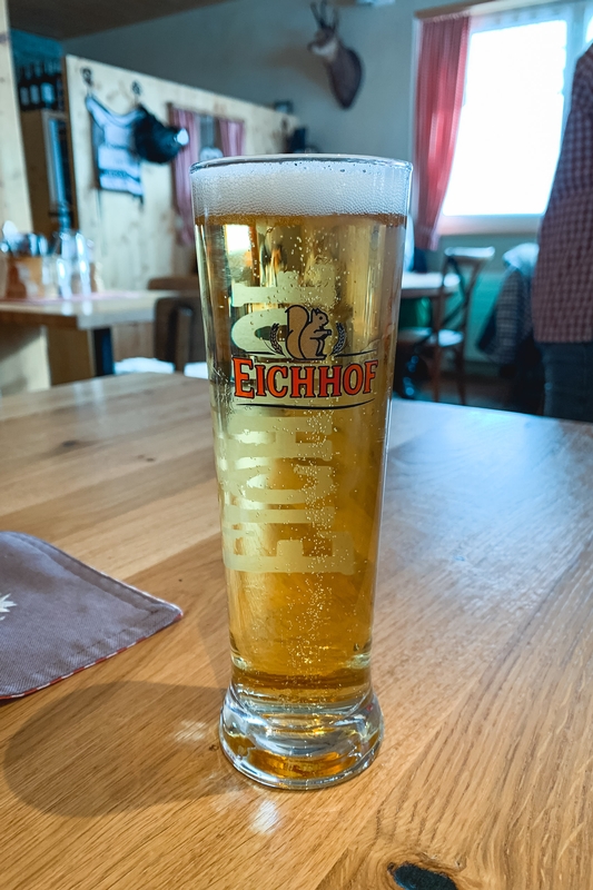 Eichhof Beer Glass on Wooden Table