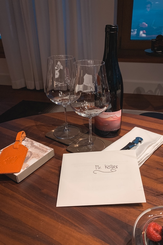Elegant Dinner Table With Wine Setup