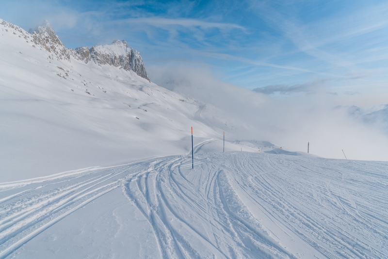 Fresh Powder and Breaking Sun at Andermatt