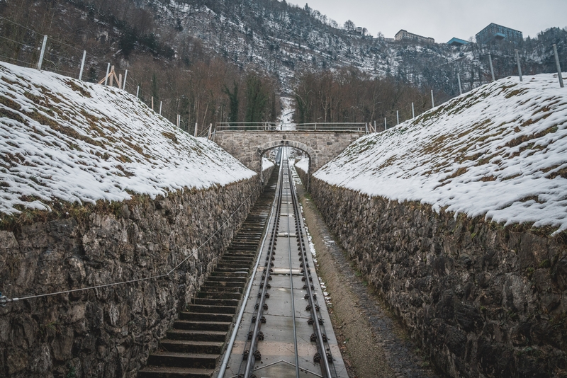 The Funicular to Burgenstock