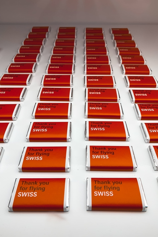 Swiss Airlines Chocolate Bar Merchandise Display