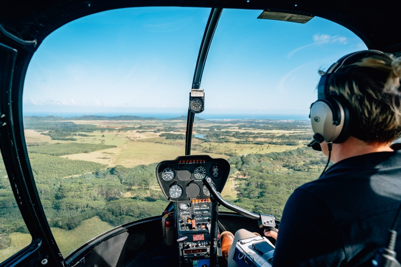 Landing Approach Through the Cockpit