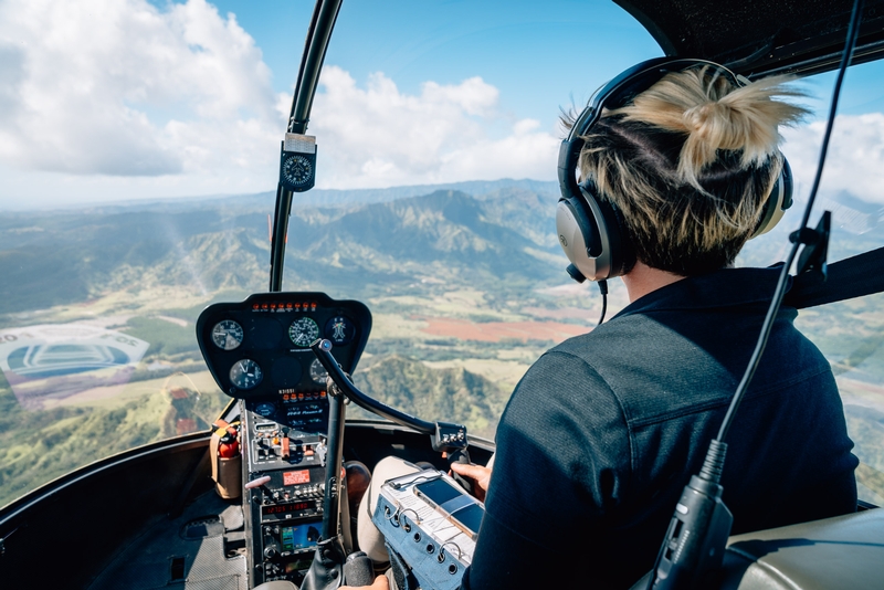 Our Pilot Approaching Waimea Canyon