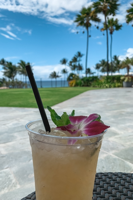 Tropical Cocktail With Ocean View