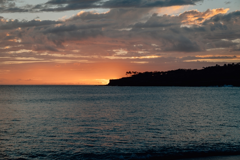 Sunset over Hulopoe Beach