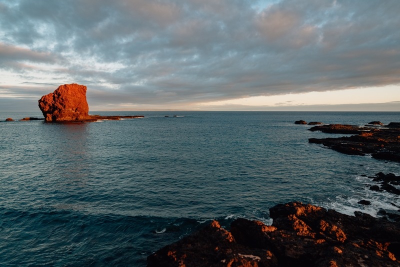 A Loan Sweetheart Rock at Sunset