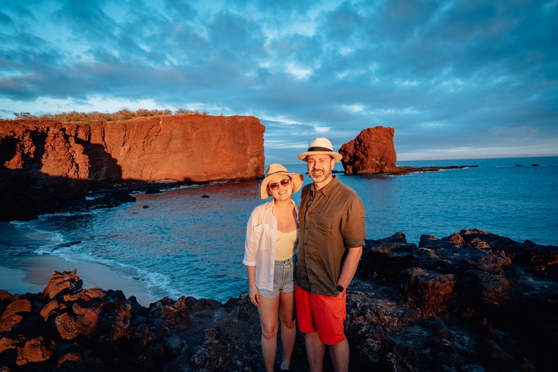 Jessica & Kris at Sweetheart Rock at Sunset