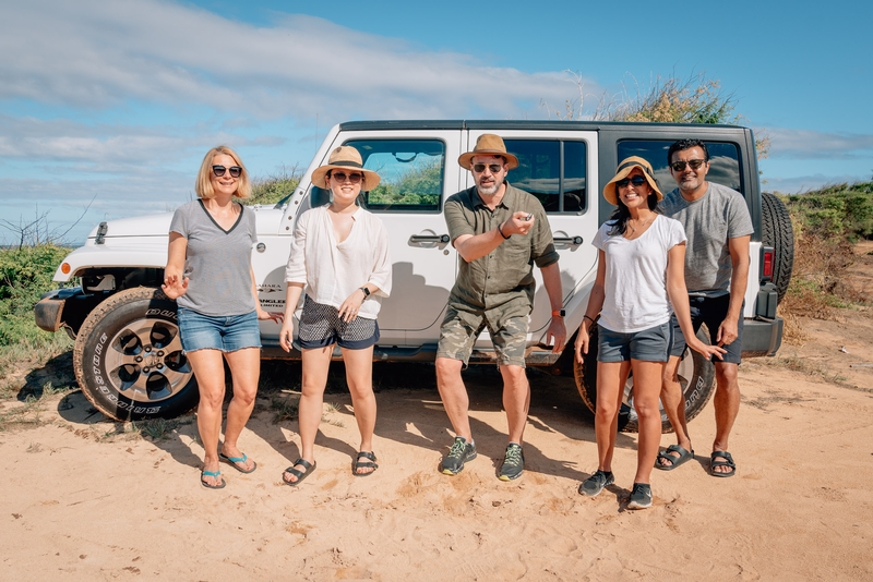 The Group Jeep Photo - Practicing the Remote