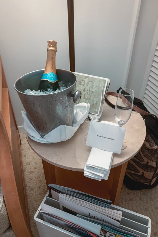 Champagne Service in Luxury Hotel Suite