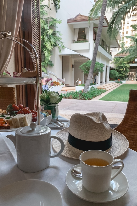 Tropical Getaway: Hat and Tea by the Villa
